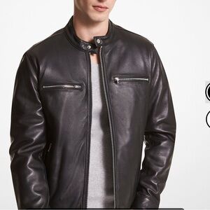 Michael Kors Black Leather Moto Jacket
